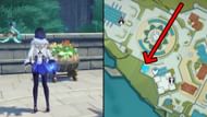 It's west of the Knights of Favonius' Teleport Waypoint (Image via HoYoverse)